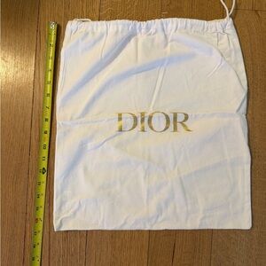 Large Dior Ivory and Gold Storage Bag